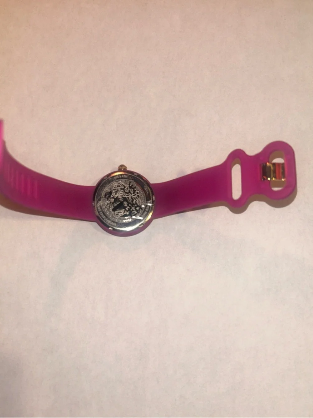 Versace Magenta Silicone Medusa Watch